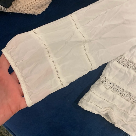 aritzia wilfred white boho lace blouse top - medium - Picture 3 of 5